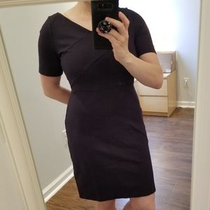 Navy Print Sheath Style Dress from Banana Republic
